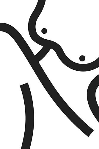 Minimalist Female Form Art nouveau reproduction