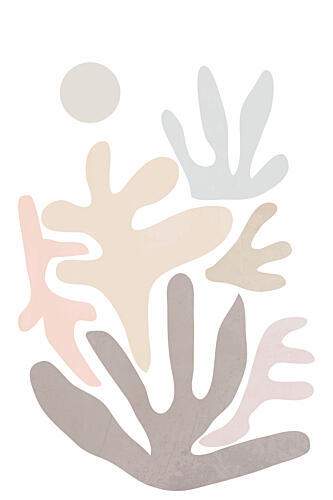 Abstract Nature Shapes Art Print by Melloi Art Prints