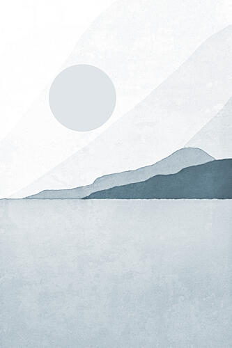 Serene Mountain Water Montagne reproduction