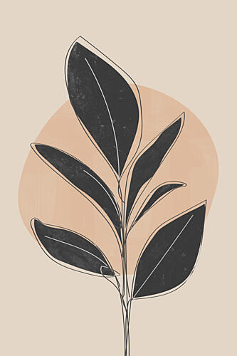 Organic Plant Silhouette Art Print by Melloi Art Prints