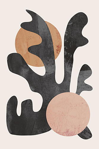 Muted Organic Forms Art Print by Melloi Art Prints