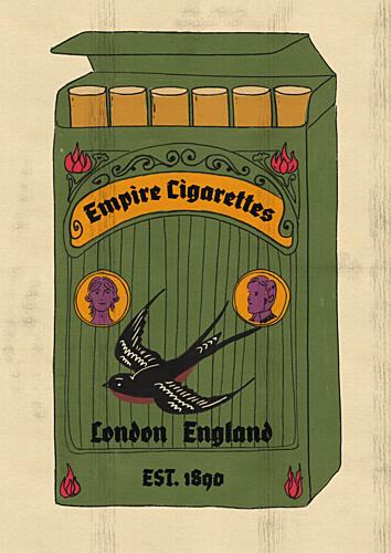 Vintage London Cigarettes Art Print