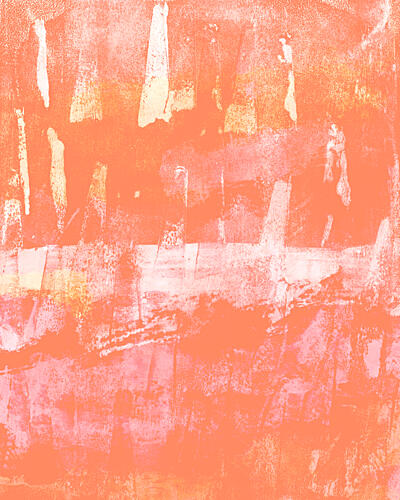Vibrant Coral Abstract Art abstrait reproduction