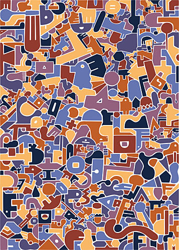 Dynamic Geometric Abstract Art Print by Matthew Griffiths