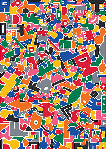 Vibrant Abstract Pattern Art Print by Matthew Griffiths