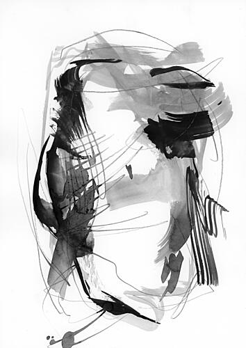 Abstract Ink Expression Art Print by Ghazal Riyazi