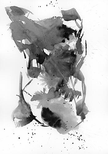 Expressive Dog Portrait Art Print by Ghazal Riyazi