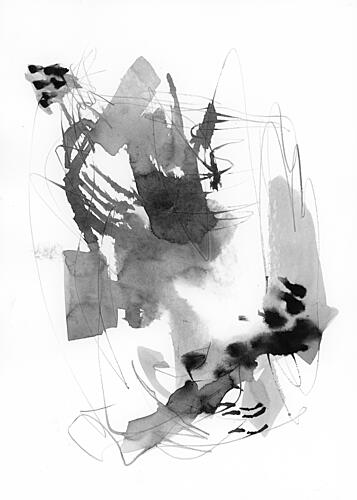 Dynamic Ink Wash Art Print by Ghazal Riyazi