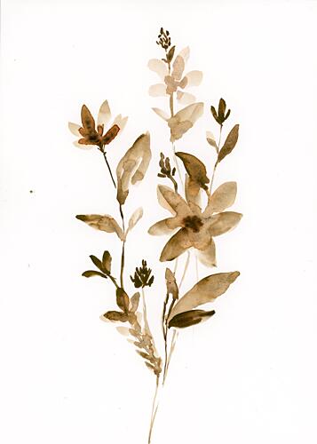 Watercolor Floral Bouquet Art Print