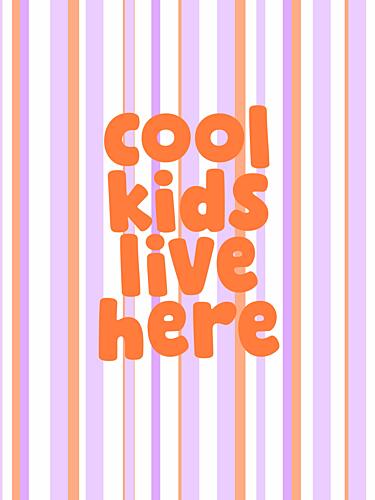 Cool Kids Live Here Chambre de bébé reproduction