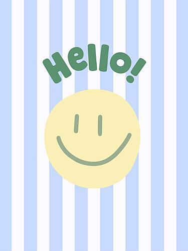 Hello Happy Smile Art Print by Thea.candles@outlook.com