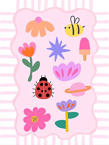 Colorful Whimsical Garden Art Print by Thea.candles@outlook.com