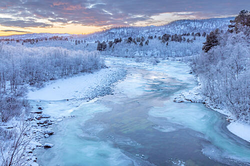 Winter River Serenity Art Print by Julien Propper