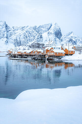 Lofoten Winter Village Art Print by Julien Propper