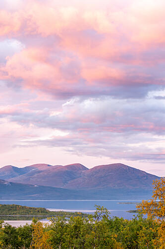 Autumn Mountain Lake Sunset Art Print by Julien Propper