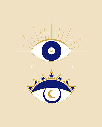 Celestial Evil Eyes Art Print
