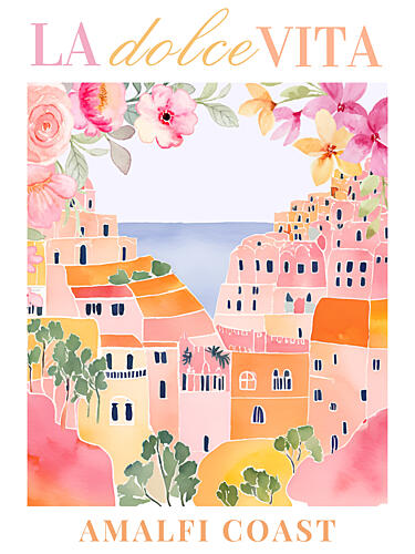 Amalfi Coast Dolce Vita Art Print by Stephanie Jeuffroy