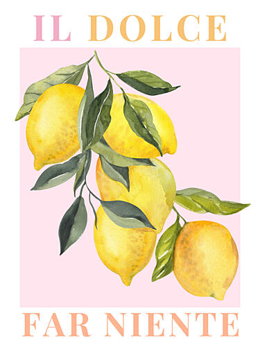 Dolce Far Niente Lemons Art Print by Stephanie Jeuffroy