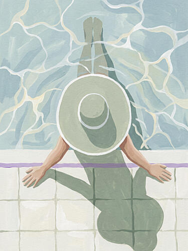 Summer Pool Day Art Print
