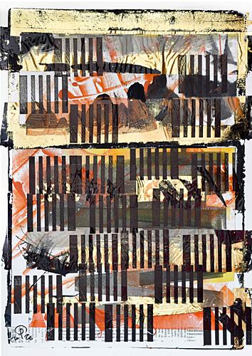 Abstract Striped Layers Art Print by Oleg Pospelov