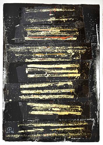 Gilded Black Horizon Art Print by Oleg Pospelov