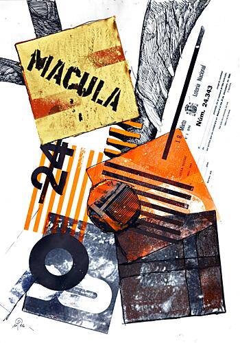 Abstract Graphic Collage Art Print by Oleg Pospelov