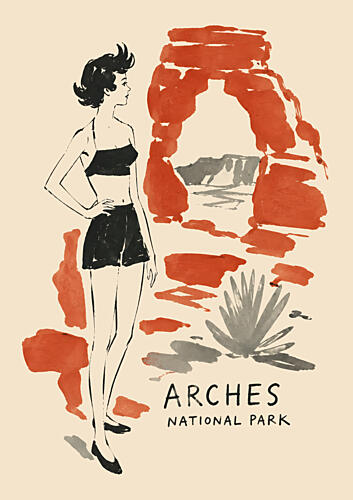Vintage Arches Travel Mode reproduction