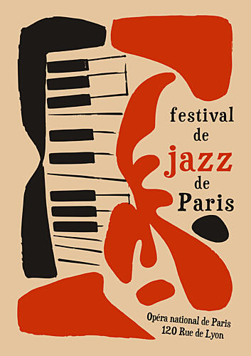 Paris Jazz Festival Art Print