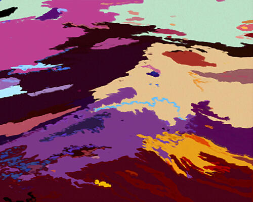 Vibrant Abstract Landscape Art Print