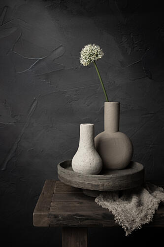 Quiet Bloom and Vases Art Print