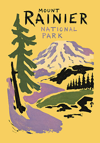Mount Rainier National Park Art Print
