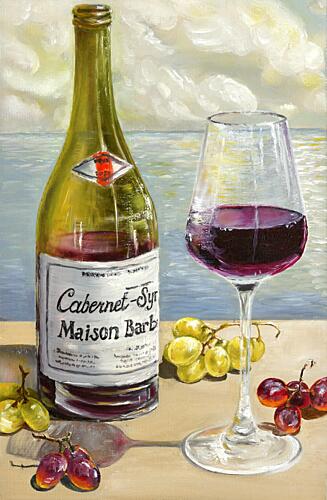 Red Wine Still Life Art Print