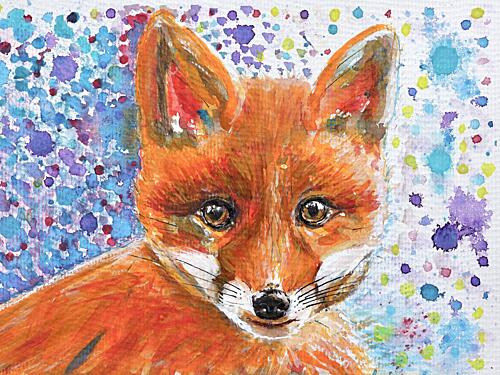 Whimsical Fox Cub Art Print
