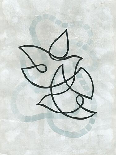 Harmonious Dove Lines Art Print