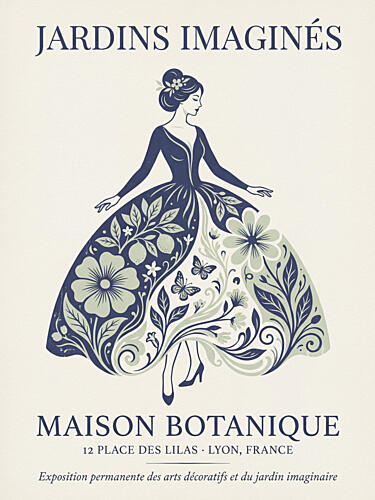 Elegant Botanical Woman Art Print