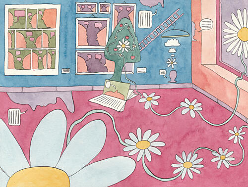Mindscape of Daisies Art Print