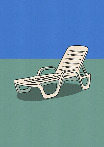Relaxing Lounge Chair Pop art reproduction