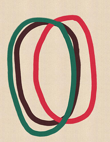 Abstract Intersecting Ovals Art Print