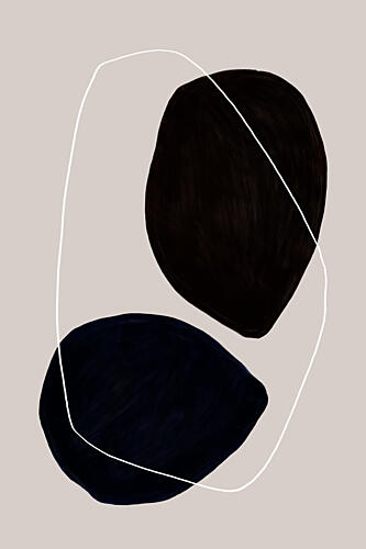Fluid Abstract Shapes Art Print by uplusmestudio