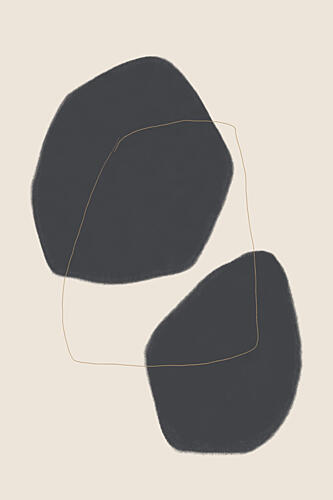Fluid Minimalist Shapes Art Print by uplusmestudio