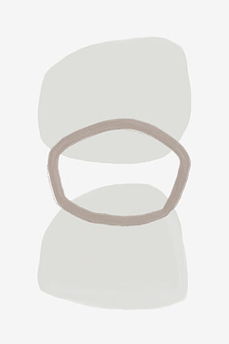 Neutral Organic Shapes Art Print by uplusmestudio