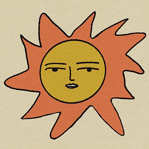 Cool Retro Sun Seasons Print