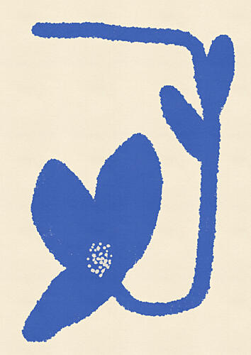 Bold Blue Bloom Art Print