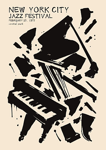 New York Jazz Piano Art Print