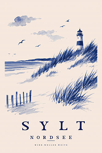 Coastal Lighthouse View Art Print