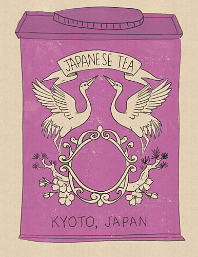 Kyoto Japanese Tea Cranes Art Print