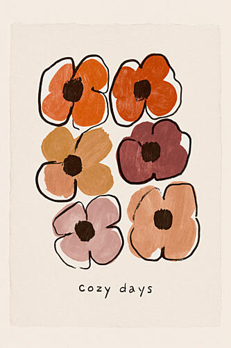 Cozy Days Blooms Art Print