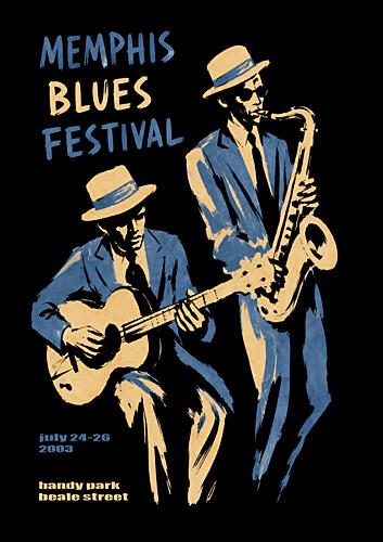 Soulful Blues Players Art Print