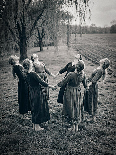 Serene Sisterhood Circle Art Print