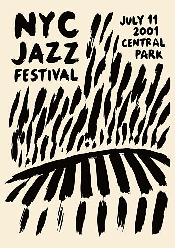 Abstract Jazz Festival Art Print